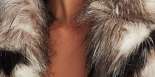 1.STATE Women's Faux Fur Jacket Silver Size Medium