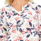 Karen Scott Women's Floral Print Cardigan Red Size Small