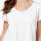 Style & Co Women's Crochet Handkerchief Hem Top White Size Petite