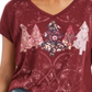 Style & Co Women's Tree Graphic Top Red Size Petite M