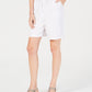 Karen Scott Women's Cotton Drawstring Shorts White Size Small