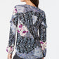 Style & Co Women's Printed Prairie Top Blue Size L