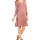 Style & Co Women's Swing Dress Pink Size X-Small