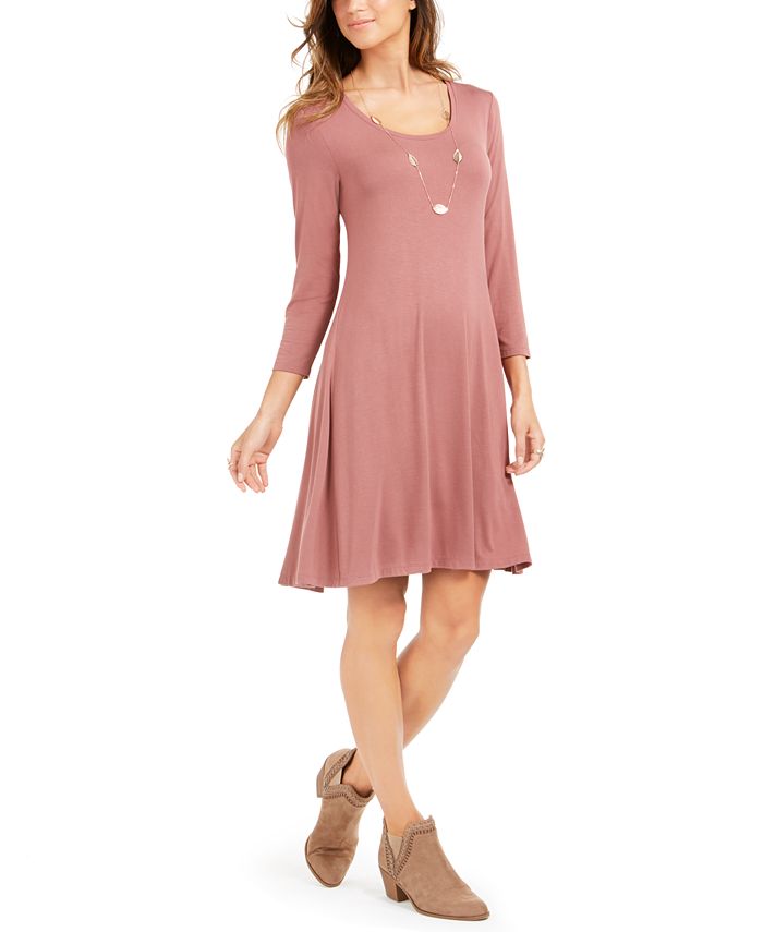 Style & Co Women's Swing Dress Pink Size X-Small