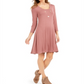 Style & Co Women's Swing Dress Pink Size X-Small