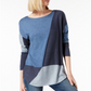 INC International Concepts Women's Colorblocked Sweater  Blue Size S