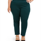 INC International Concepts Women's Skinny Pull on Ponte Pants Green Size 18W