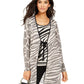 INC International Concepts Women's Zebra Completer Sweater Gray Size X-Small