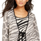 INC International Concepts Women's Zebra Completer Sweater Gray Size X-Small