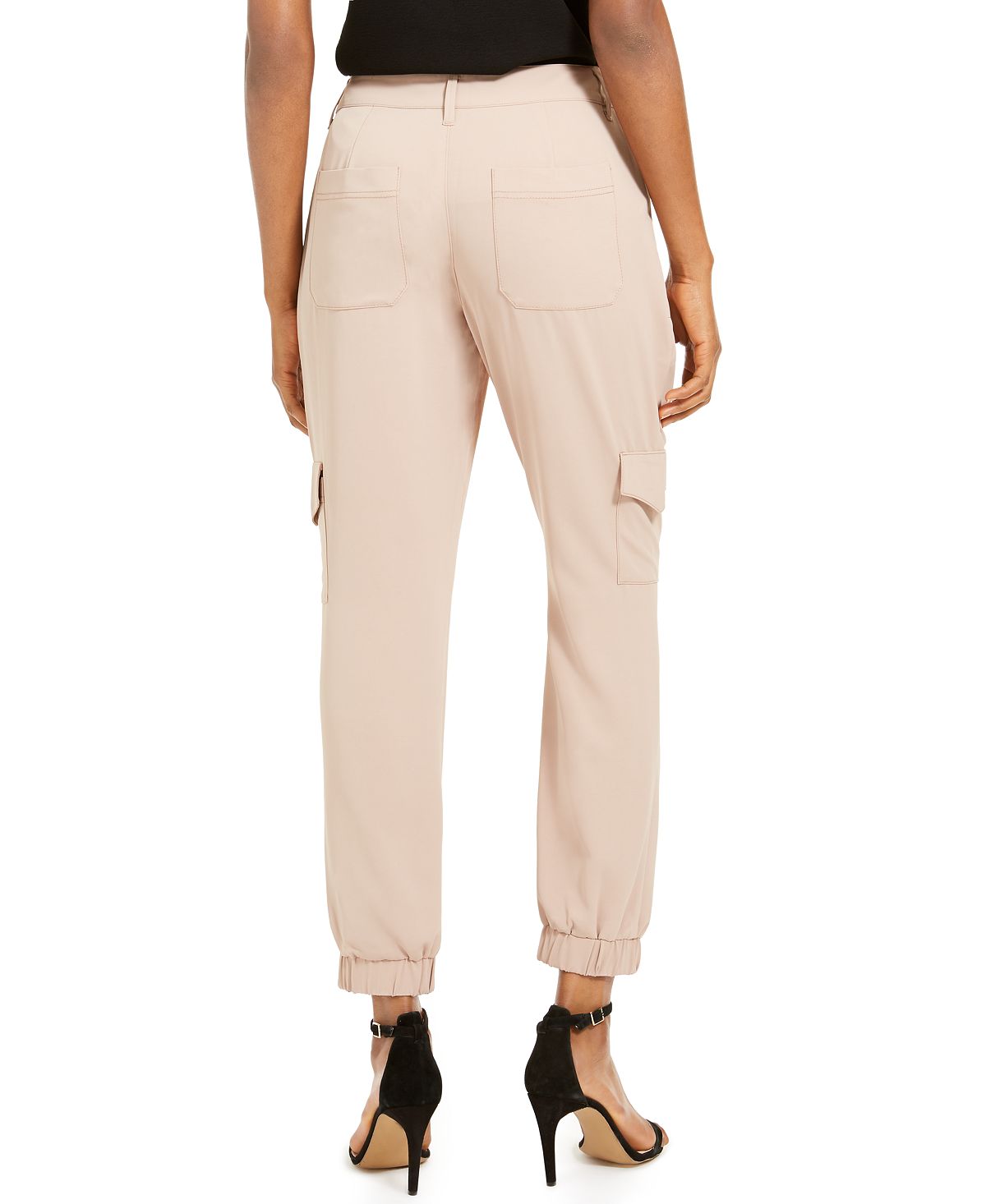 INC International Concepts Women's Solid Utility Pant Brown Size 14