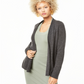 Charter Club Women's Open-Front Cashmere Cardigan Heather Cinder Gray Size XL