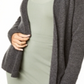 Charter Club Women's Open-Front Cashmere Cardigan Heather Cinder Gray Size XL