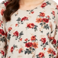 Style & Co Women's Floral Print Tie Front Sweater Brown Size X-Small