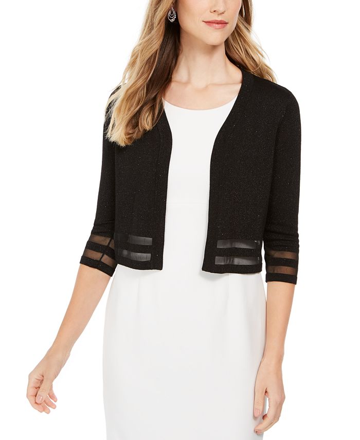 Jessica Howard Women's Illusion Hem Sweater Black Size Petite L