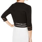 Jessica Howard Women's Illusion Hem Sweater Black Size Petite L