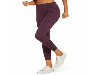 Ideology Women's Tonal Print Ankle Leggings Purple Size XXL