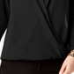Alfani Women's Surplice Top Black Size Petite L
