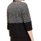 Alfani Women's Printed Asymmetric Open Front Cardigan Black Size Petite S/M