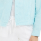 Charter Club Women's Linen Frayed Edge Jacket Blue Size Petite L