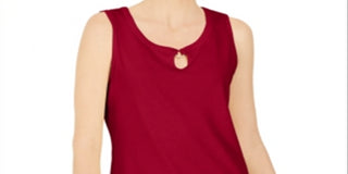Karen Scott Women's Keyhole Hardware Tank Red Size X-Small