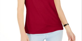 Karen Scott Women's Keyhole Hardware Tank Red Size X-Small