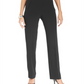 Style & Co Women's Tummy-Control Pull-on Straight-leg Pants  Deep Black  Size 6