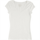 Aveto Junior's V Neck Soft Stretch Knit Solid Top White Size X-Large