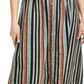 Ultra Flirt Junior's Striped MIDI Skirt Black Size Small