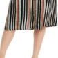 Ultra Flirt Junior's Striped MIDI Skirt Black Size Small