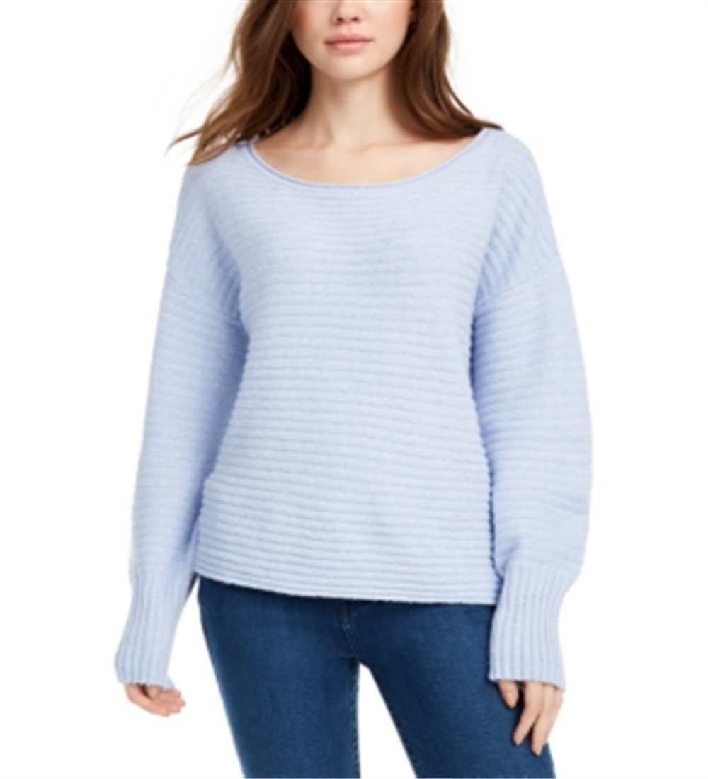 Pink Rose Juniors' Ribbed Sweater Light Peri Purple Size Small