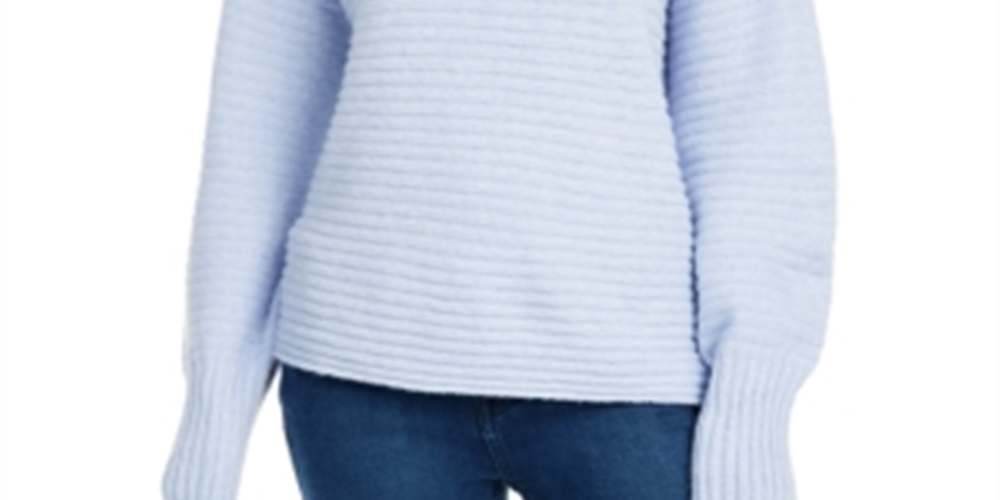 Pink Rose Juniors' Ribbed Sweater Light Peri Purple Size Small