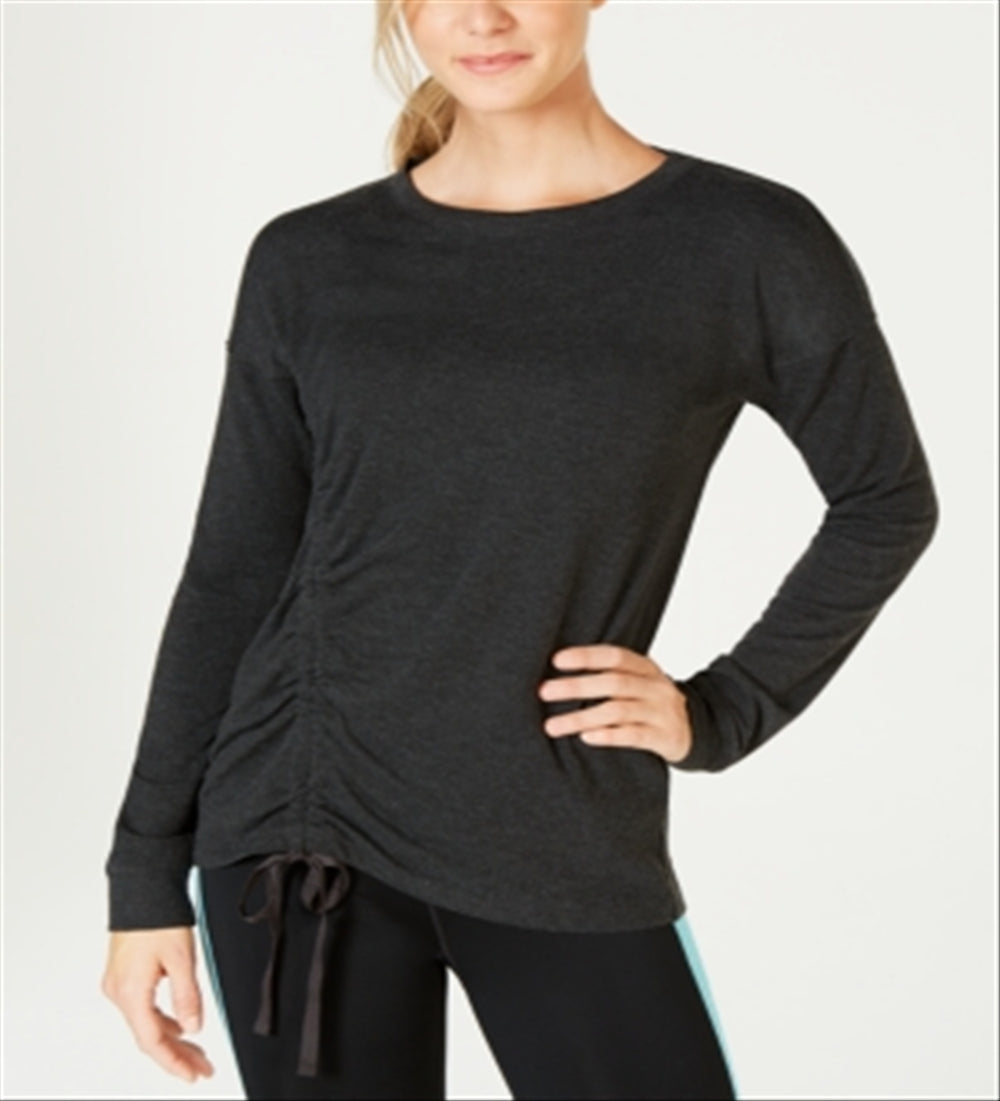 Ideology Women's Fitness Workout Pullover Top Gray Size X-Small