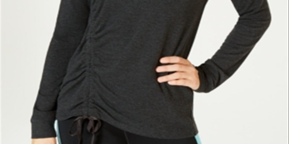 Ideology Women's Fitness Workout Pullover Top Gray Size X-Small