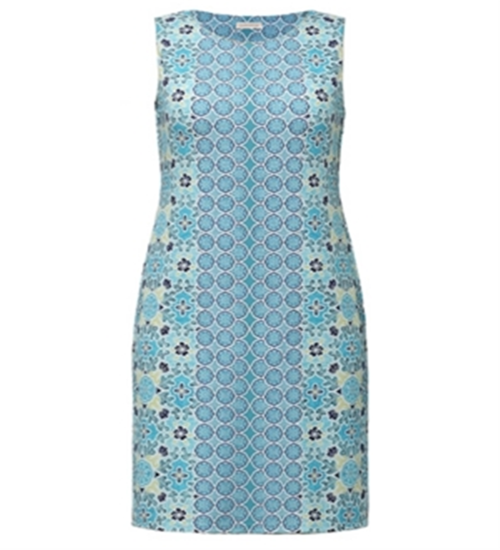 Charter Club Women's Mixed Print Sleeveless Dress Blue Size X-Large