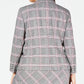 Bar III Women's Trendy Open Front Plaid Jacket Gray Size 18W