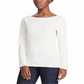 Ralph Lauren Women's Stretch Cotton Sweater White Size L
