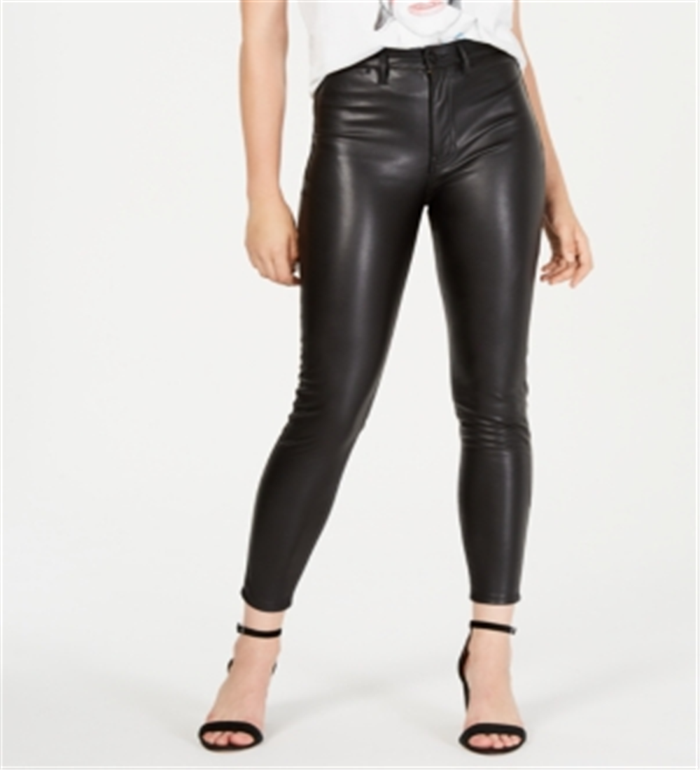 Kendall Kylie Women's Faux Leather Skinny Pants Gray Size 29