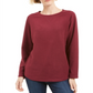 Karen Scott Women's Microfleece Top Maroon Size Petite S