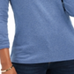 Karen Scott Women's Long Sleeve Mock Neck Cotton Top Blue Size Petite XL