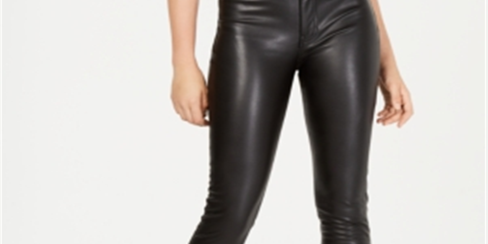 Kendall + Kylie Women's Faux Leather Skinny Pants Black Size 25