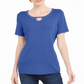 Karen Scott Women's Studded Keyhole Top Blue Size Small