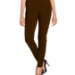 Style & Co Women's Petite Stretch Leggings Two-Pocket Back Brown Size PS
