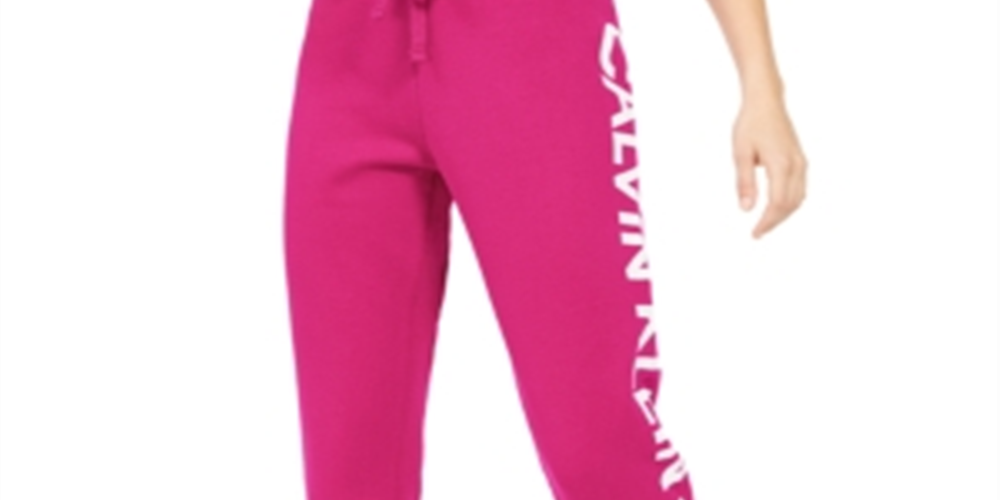 Calvin Klein Women's Jeans Graphic Jogger Pants Pink Size Small