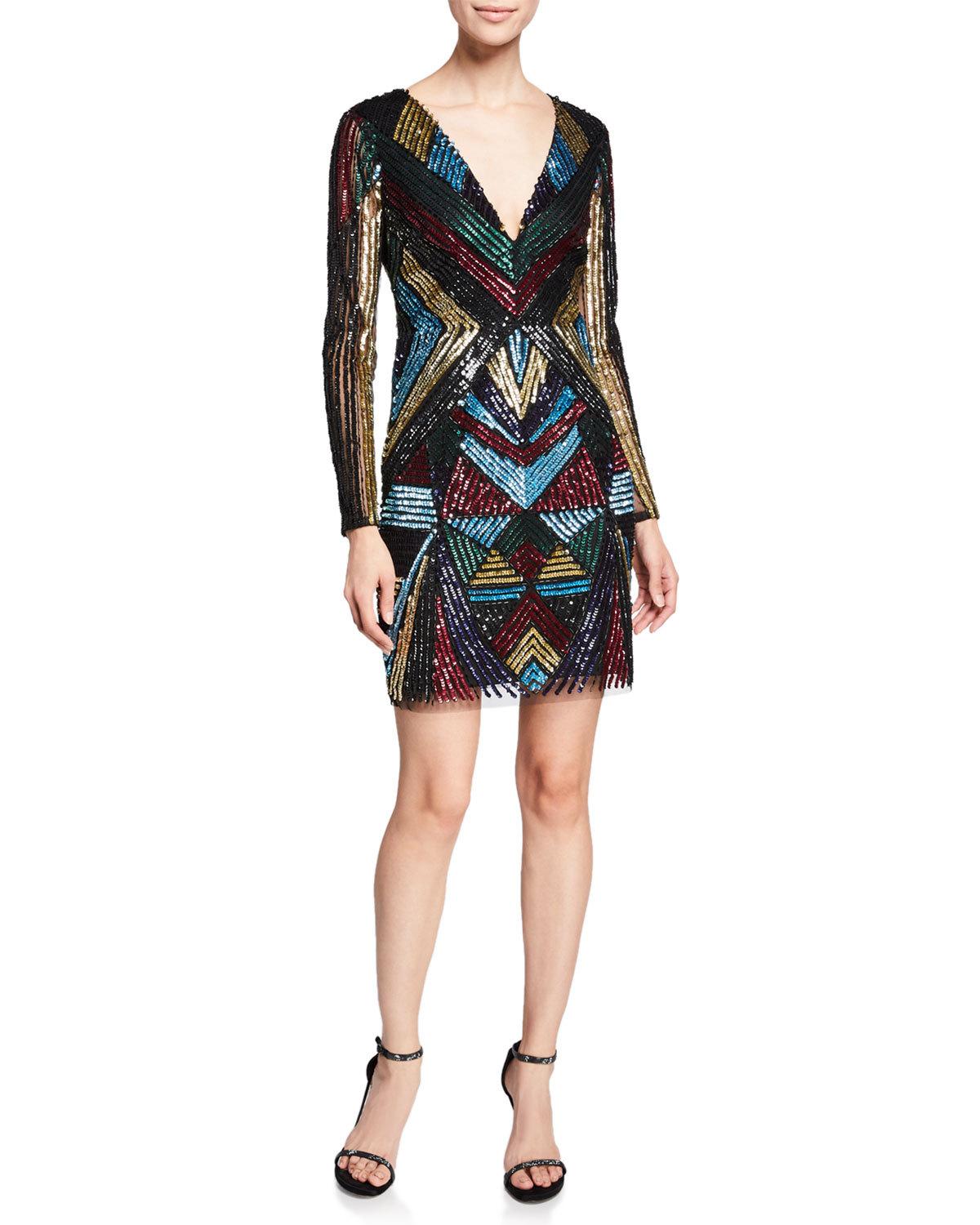 Aidan by Aidan Mattox Embellished Cocktail Dress Black Size 2