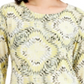 JM Collection Women's Printed Jacquard Top Yellow Size X-Large