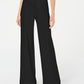 Inc International Concepts Women's Petite Side-Belt Wide-Leg Pants Black Size 8 P