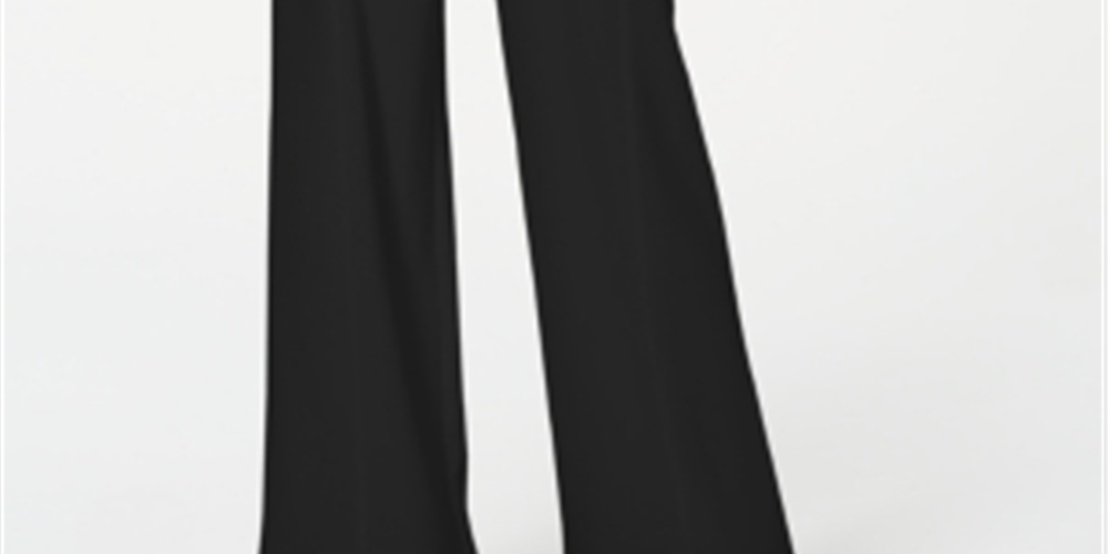 Inc International Concepts Women's Petite Side-Belt Wide-Leg Pants Black Size 8 P