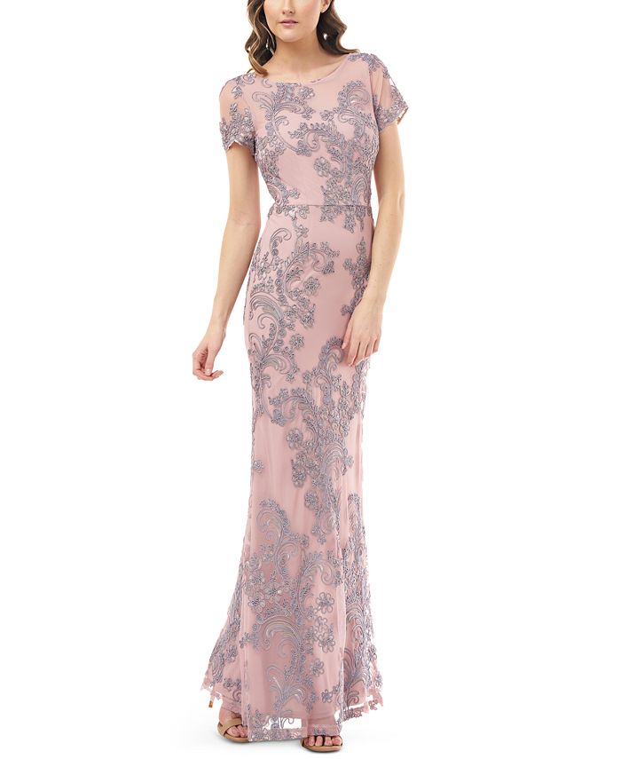 JS Collections Women's Soutache Gown Pink Size 16