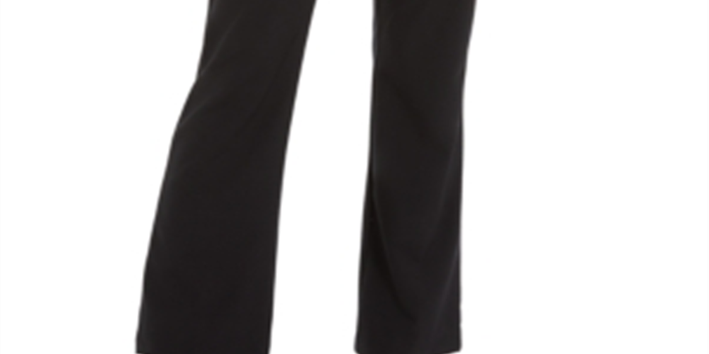 Alfani Women's Snap Waist Tummy Control Trousers Black Size -6