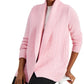 Charter Club Shawl-Collar Open-Front Cardigan Pink Size XS